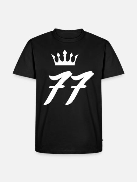 77 Number crown - Men's Premium Organic T-Shirt - black