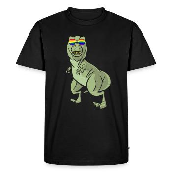 T-Rex - LGBTQ Gay Lesbienne Trans Pride Gay - T-shirt Premium bio Homme - noir - Devant - Nico (187cm)