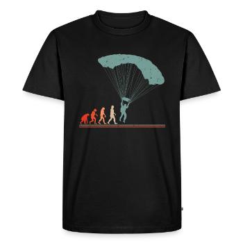 Parachute Paraglider Sports Evolution Paragliding - Men's Premium Organic T-Shirt - black - Front - Nico (187cm)