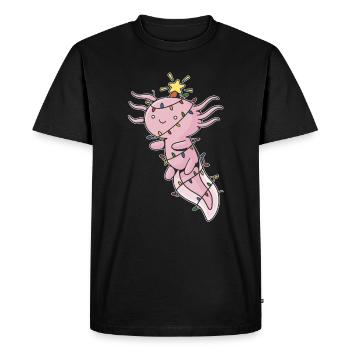 Noël Sweet Axolotl String lumières - T-shirt Premium bio Homme - noir - Devant - Nico (187cm)