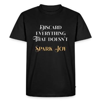 Minimalism Saying Joy Minimalist Minimalist - Men's Premium Organic T-Shirt - black - Front - Nico (187cm)