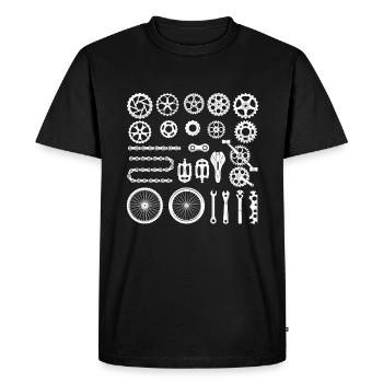 Cycliste Vélo de montagne Pièces de vélo de montagne - T-shirt Premium bio Homme - noir - Devant - Nico (187cm)