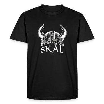 Viking Celtic Skal Valhalla - Men's Premium Organic T-Shirt - black - Front - Nico (187cm)