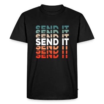 Rétro Envoyez-le - T-shirt Premium bio Homme - noir - Devant - Nico (187cm)