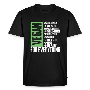 Vegan pour tout Veganisme Vegans - T-shirt Premium bio Homme - noir - Devant - Nico (187cm)