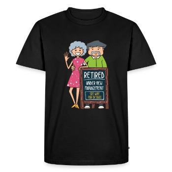 Les retraités sous une nouvelle direction - T-shirt Premium bio Homme - noir - Devant - Nico (187cm)