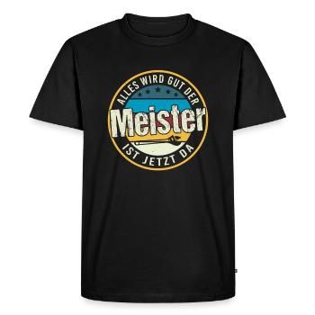 Everything will be fine the master is now there craftsman - Men's Premium Organic T-Shirt - black - Front - Nico (187cm)