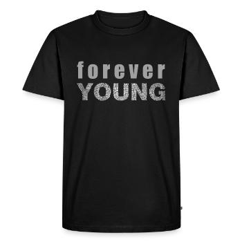 forever young gift idea young girl - Men's Premium Organic T-Shirt - black - Front - Nico (187cm)