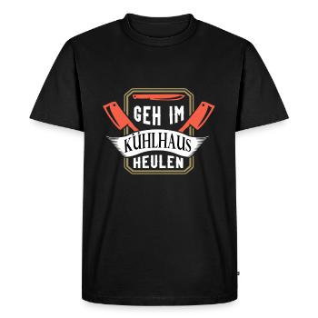 T-shirt boucher Fleischer - T-shirt Premium bio Homme - noir - Devant - Nico (187cm)