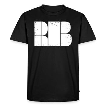 DnB - Drum and Bass - Design minimaliste - T-shirt Premium bio Homme - noir - Devant - Nico (187cm)