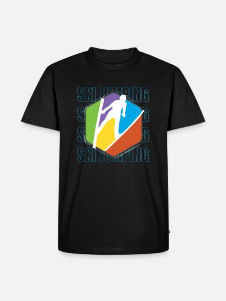 Ski jumping - Men's Premium Organic T-Shirt - black