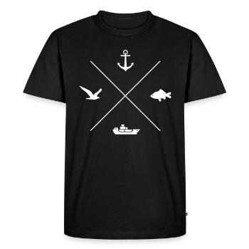 CÔTE X SYMBOLES - T-shirt Premium bio Homme - noir - Devant - Nico (187cm)