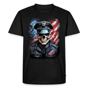 Opérations policières aux États-Unis - T-shirt Premium bio Homme - noir - Devant - Nico (187cm)