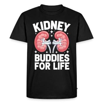 Kidney Donor Kidney Organ Donor - Men's Premium Organic T-Shirt - black - Front - Nico (187cm)