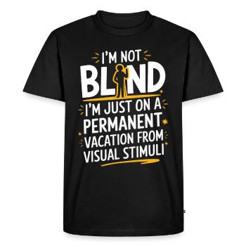 Aveugle Personnes malvoyantes - T-shirt Premium bio Homme - noir - Devant - Nico (187cm)