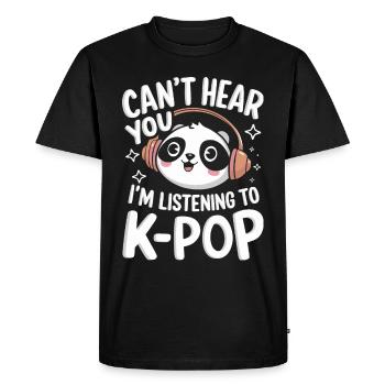 Musique K-Pop Pop Coréenne - T-shirt Premium bio Homme - noir - Devant - Nico (187cm)