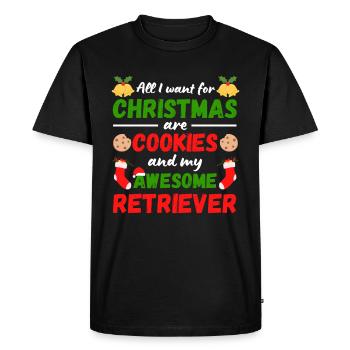 Cookies de Récupération de Noël - T-shirt Premium bio Homme - noir - Devant - Nico (187cm)
