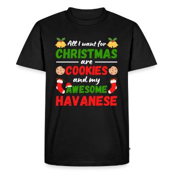 Biscuits havanais de Noël - T-shirt Premium bio Homme - noir - Devant - Nico (187cm)