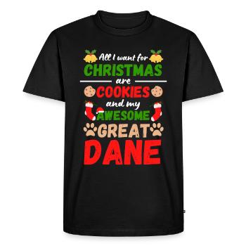 Biscuits de Noël Great Dane - T-shirt Premium bio Homme - noir - Devant - Nico (187cm)