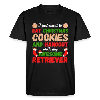 Cookies de Récupération de Noël - T-shirt Premium bio Homme - noir - Devant - Nico (187cm)