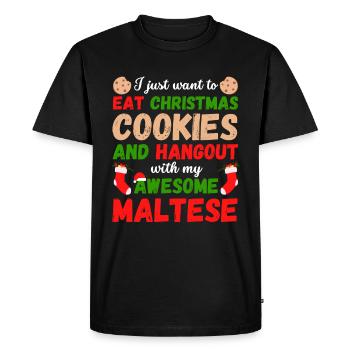 Biscuits maltais de Noël - T-shirt Premium bio Homme - noir - Devant - Nico (187cm)