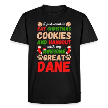 Biscuits de Noël Great Dane - T-shirt Premium bio Homme - noir - Devant - Nico (187cm)