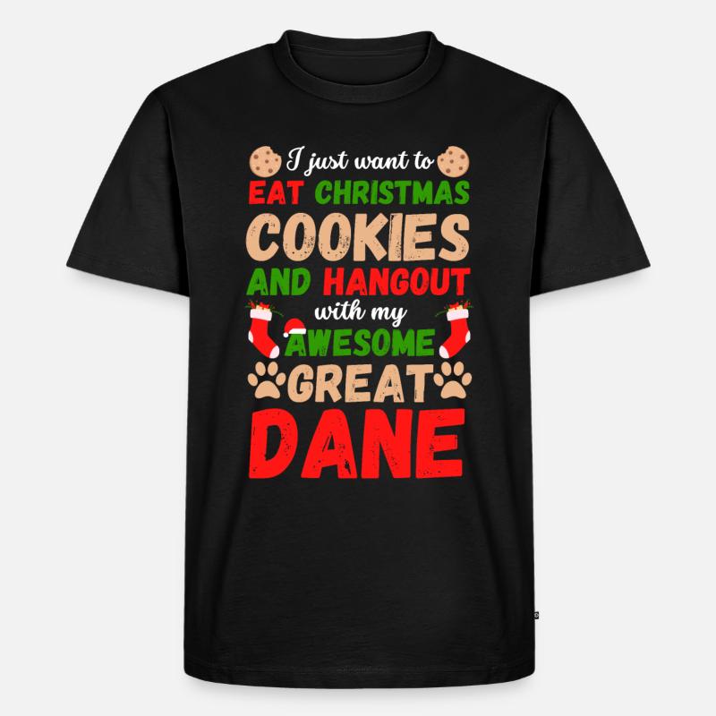 Biscuits de Noël Great Dane - T-shirt Premium bio Homme - noir