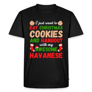 Biscuits havanais de Noël - T-shirt Premium bio Homme - noir - Devant - Nico (187cm)