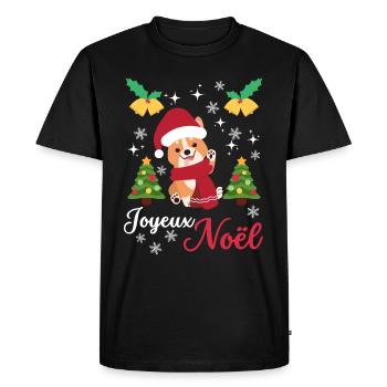 Noël Sweet Welsh Corgi Kawaii - T-shirt Premium bio Homme - noir - Devant - Nico (187cm)