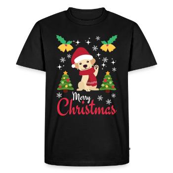 Noël Sweet Labrador Retriever Kawaii - T-shirt Premium bio Homme - noir - Devant - Nico (187cm)