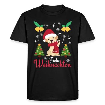 Noël Sweet Labrador Retriever Kawaii - T-shirt Premium bio Homme - noir - Devant - Nico (187cm)