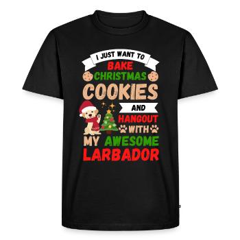 Noël Sweet Labrador Retriever Kawaii - T-shirt Premium bio Homme - noir - Devant - Nico (187cm)