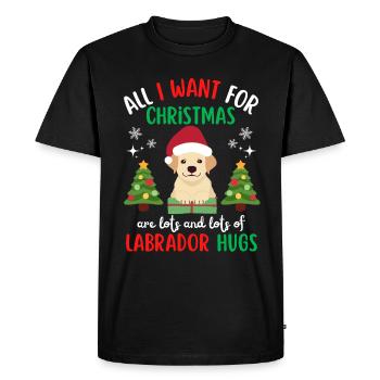Noël Sweet Labrador Retriever Kawaii - T-shirt Premium bio Homme - noir - Devant - Nico (187cm)