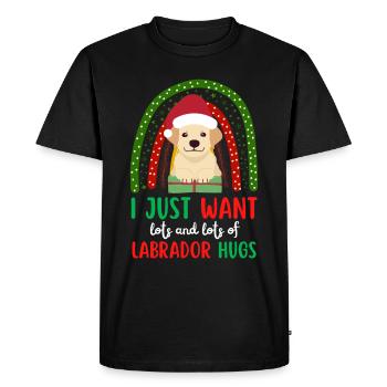 Noël Sweet Labrador Retriever Kawaii - T-shirt Premium bio Homme - noir - Devant - Nico (187cm)