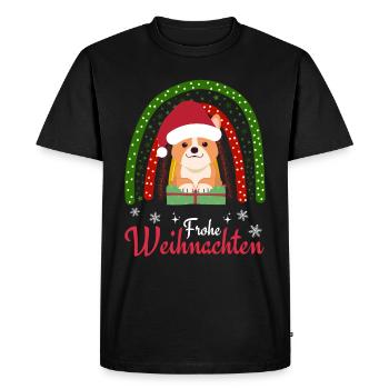 Noël Sweet Welsh Corgi Kawaii - T-shirt Premium bio Homme - noir - Devant - Nico (187cm)
