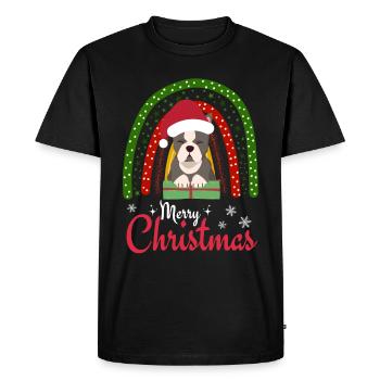Noël Sweet Boston Terrier Kawaii - T-shirt Premium bio Homme - noir - Devant - Nico (187cm)