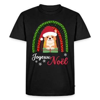 Noël Sweet Welsh Corgi Kawaii - T-shirt Premium bio Homme - noir - Devant - Nico (187cm)