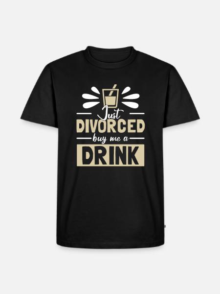 Just Divorced - Men's Premium Organic T-Shirt - black