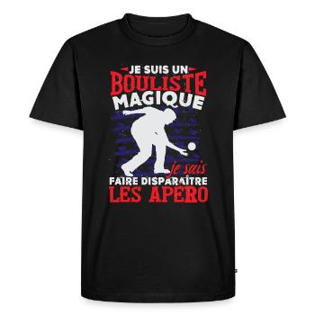 Je Suis Un Bouliste Magique - T-shirt Premium bio Homme - noir - Devant - Nico (187cm)