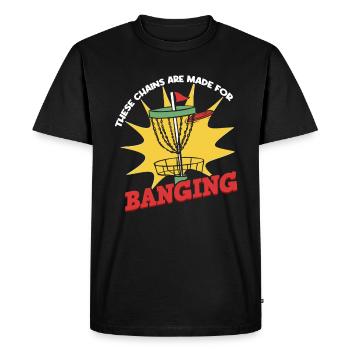 Men Disc Golf - Men's Premium Organic T-Shirt - black - Front - Nico (187cm)