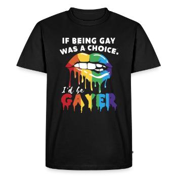 Mois de la fierté gaie Égalité LGBT - T-shirt Premium bio Homme - noir - Devant - Nico (187cm)