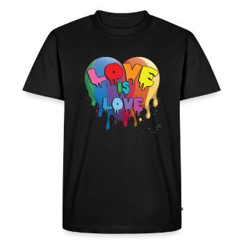Mois de la fierté LGBTQ - T-shirt Premium bio Homme - noir - Devant - Nico (187cm)