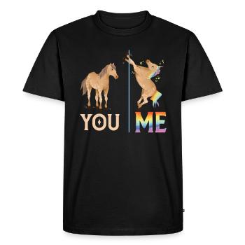 Drôle LGBTQ - T-shirt Premium bio Homme - noir - Devant - Nico (187cm)