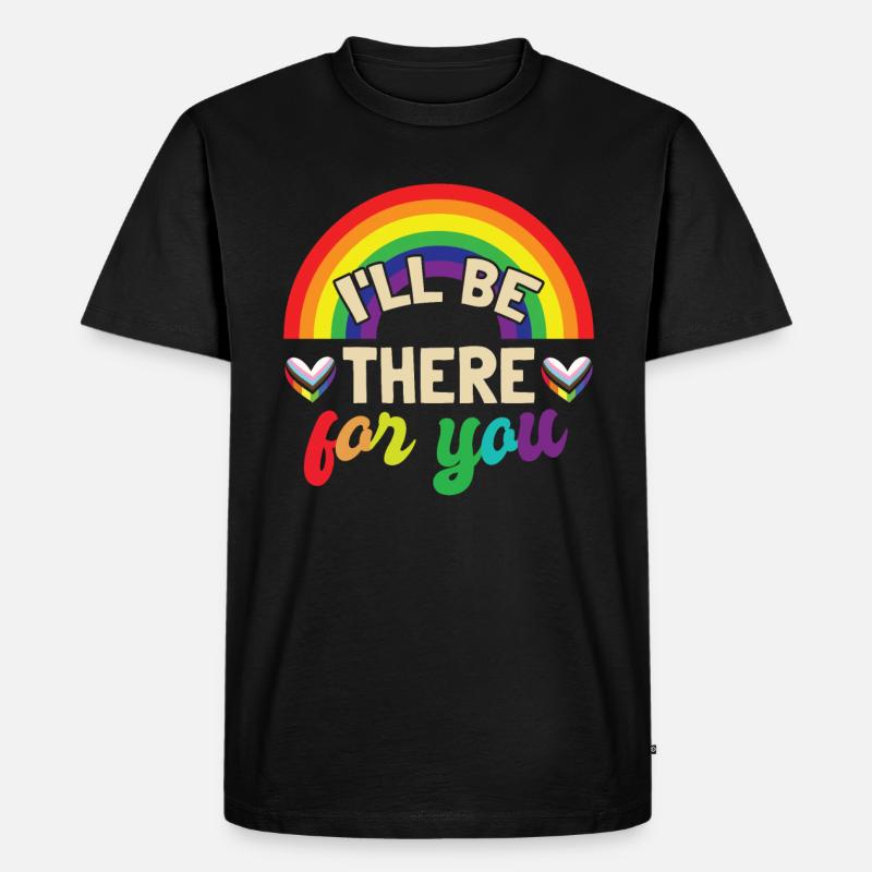 Regenbogenflagge LGBT - Männer Premium Bio T-Shirt - Schwarz