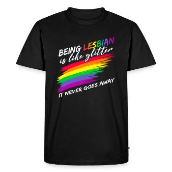 Être le mois de la fierté lesbienne LGBT - T-shirt Premium bio Homme - noir - Devant - Nico (187cm)