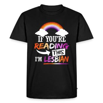 Je suis lesbienne - T-shirt Premium bio Homme - noir - Devant - Nico (187cm)