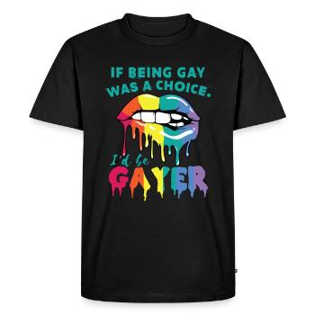 Drôle de cadeau du Mois de la fierté gaie - T-shirt Premium bio Homme - noir - Devant - Nico (187cm)