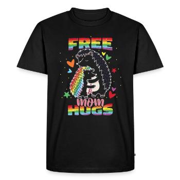 Câlins gratuits pour maman - T-shirt Premium bio Homme - noir - Devant - Nico (187cm)