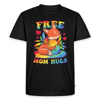 Mignon LGBT Maman Gratuit Maman Câlins - T-shirt Premium bio Homme - noir - Devant - Nico (187cm)