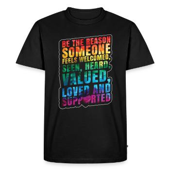 Citation LGBT - T-shirt Premium bio Homme - noir - Devant - Nico (187cm)
